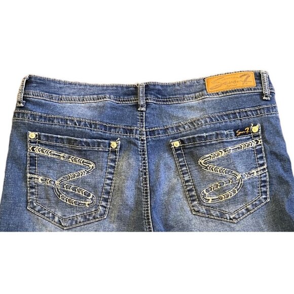 Seven7 women's denim short size 12 embellished back pockets - Picture 4 of 9